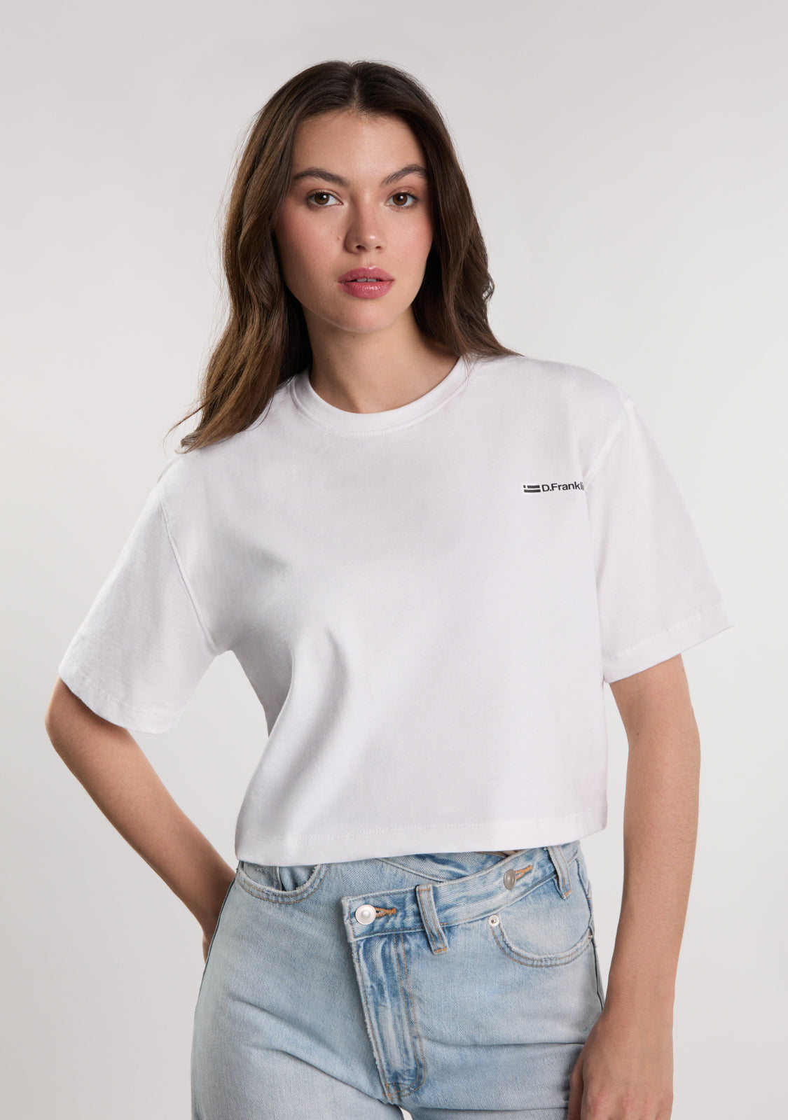 St. Denis Cropped T-Shirt White / Black