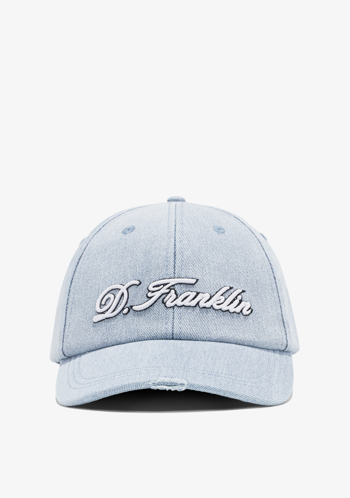 Logo Denim Cap Blue