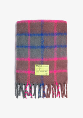 Nordic Bomb Plaid Scarf Grey / Pink