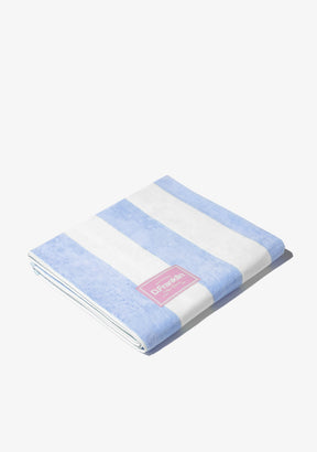 Old Money Jacquard Velour Beach Towel Blue