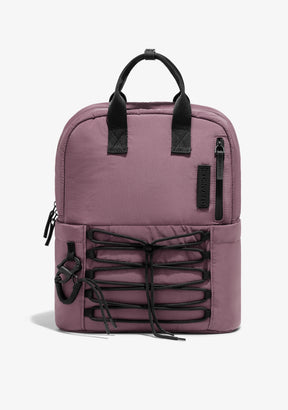 Multi-Pocket Nylon Backpack Pink + Custom Set Fuchsia