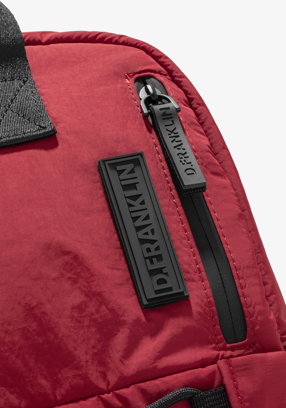 Multi-Pocket Nylon Backpack Red