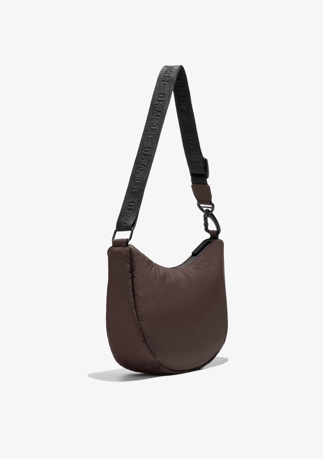 Round Nylon Crossbody Bag Brown