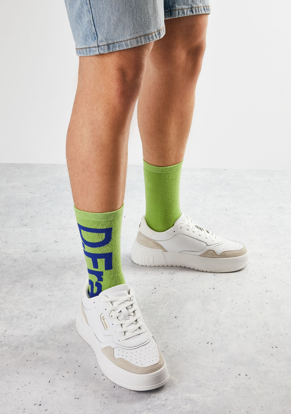 DF Socks Lime / Blue