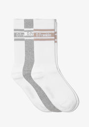 DF 3 Stripes Socks 3 Pack Neutral
