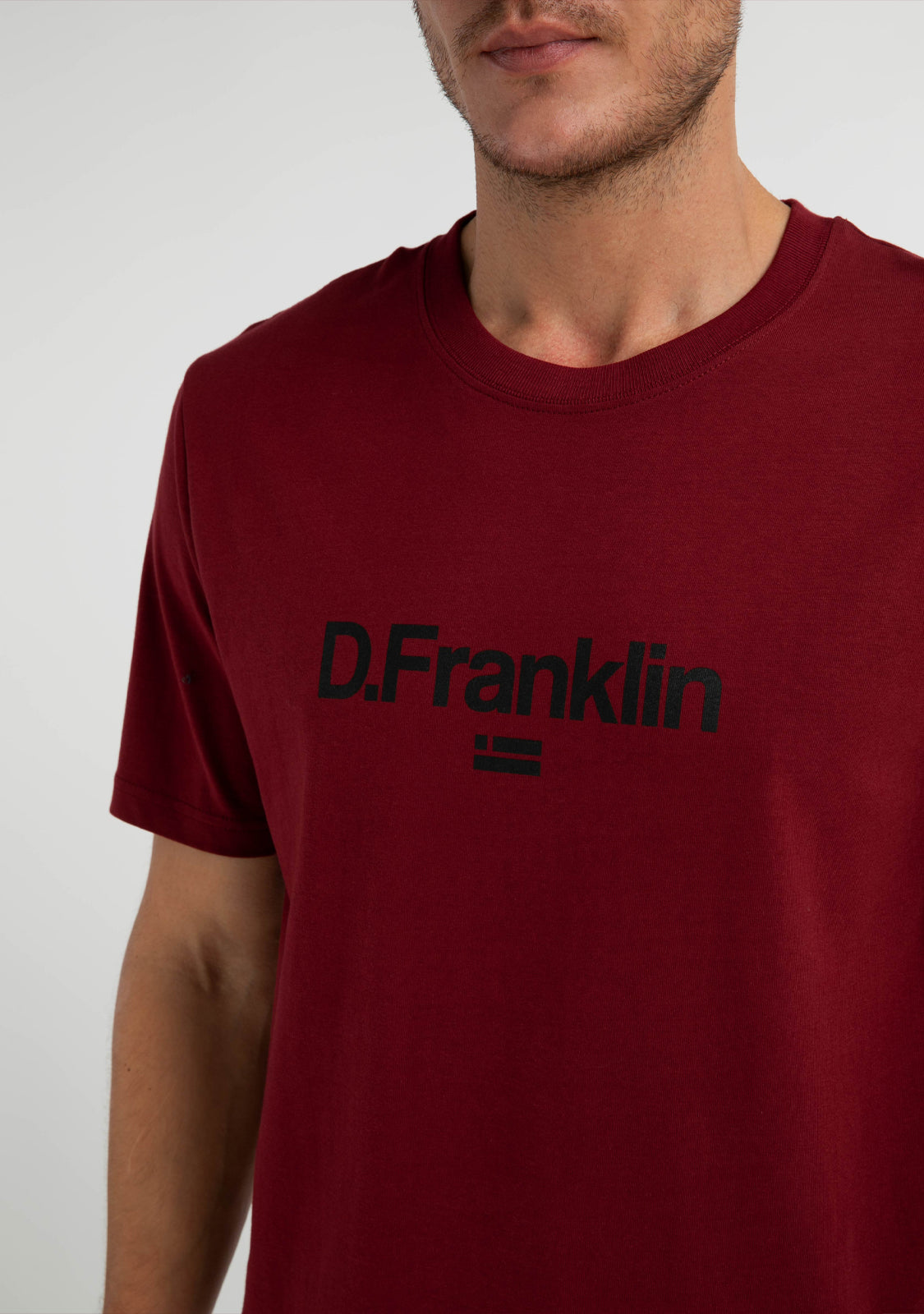 Logo Flag T-Shirt Burgundy / Black